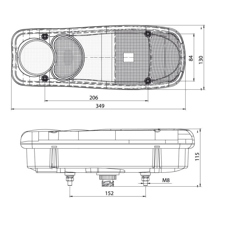 Стоп за Renault,Daf Ляв, С кабел