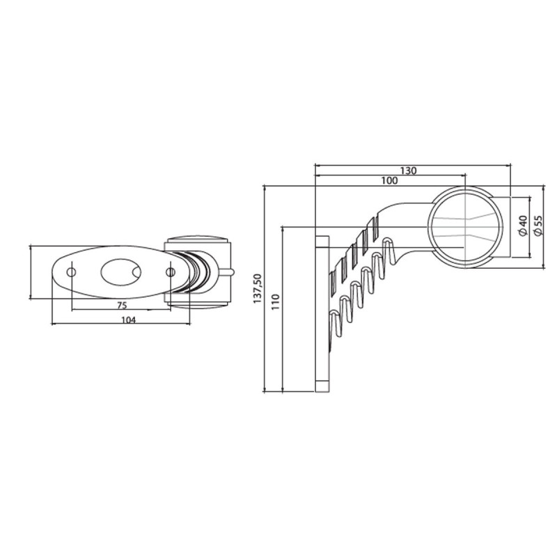 Габарит,рогче бяло 24V М720206
