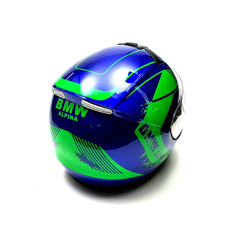 Мото каска BMW синьо-зелена 5166