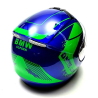 Мото каска BMW синьо-зелена 5166