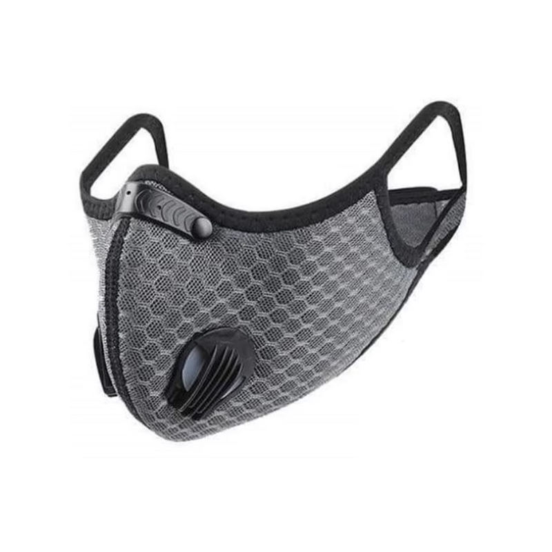 Предпазна маска за мотористи с филтър,сива 3188