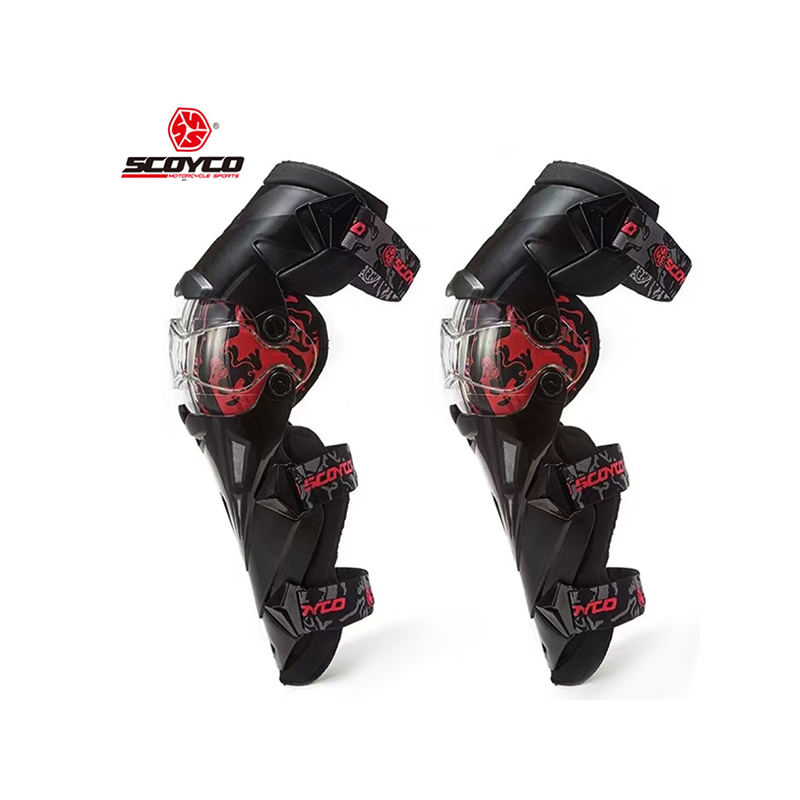 Мото наколенки,червени SCOYCO 892062