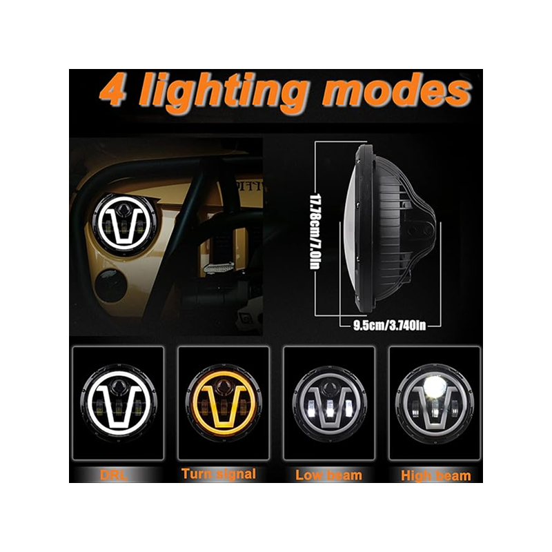 Халоген за мотор,джип 7" LED 3400