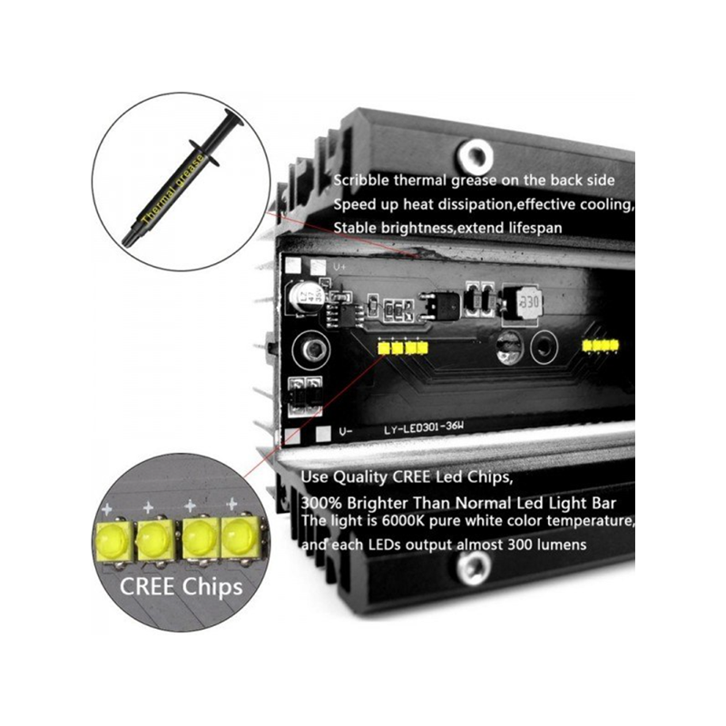 LED Бар универсален 36,5см. 60W