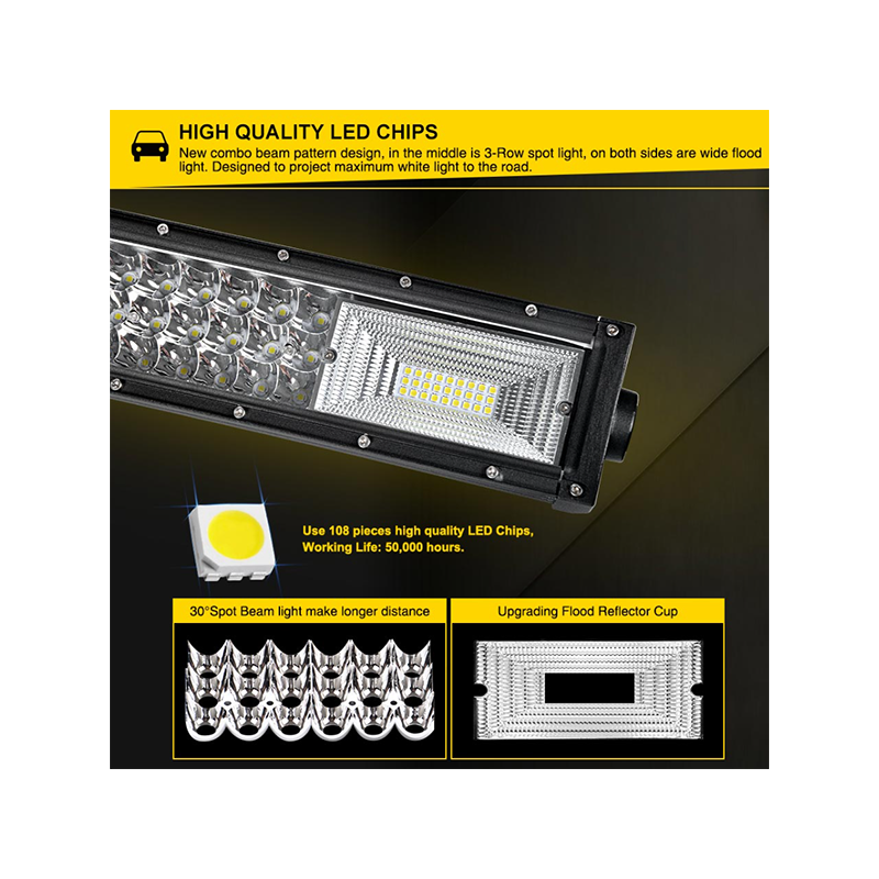 LED Бар универсален,прав 55см. 270W