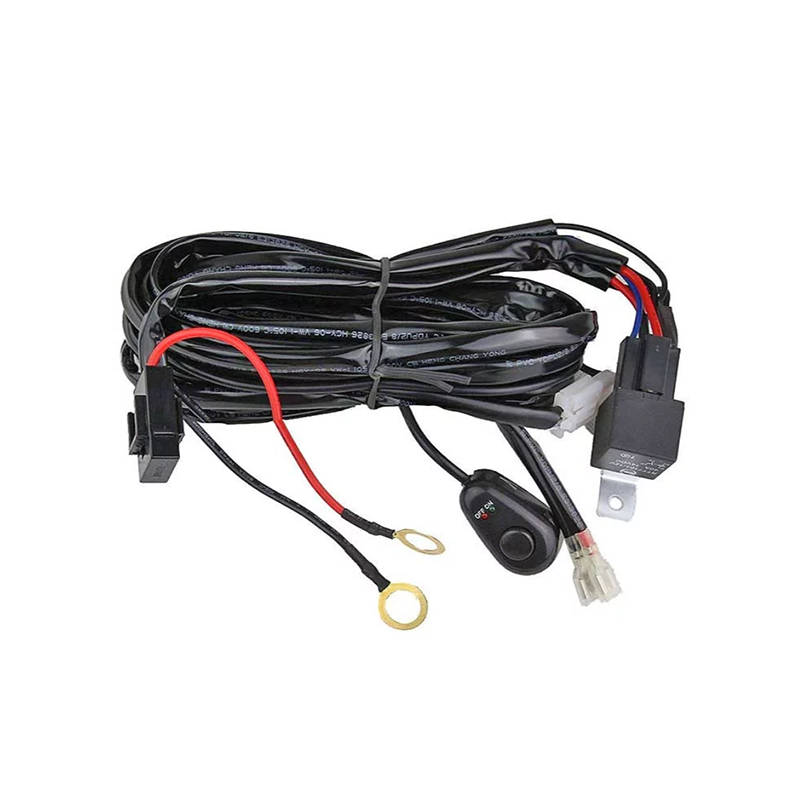 Кабели с реле и ключ за LED фар,бар 8236