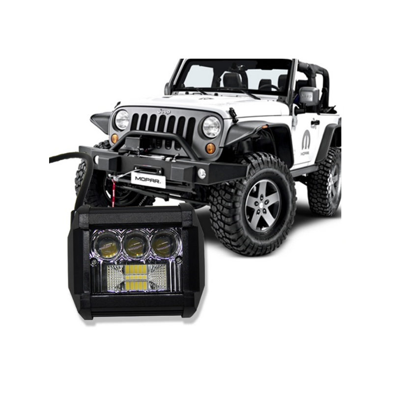 LED бар-халоген с лупи 18W 3394