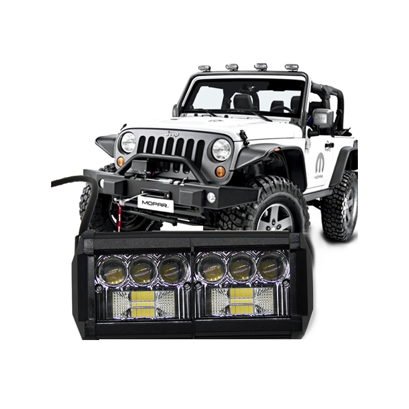 LED бар-халоген с лупи 48W 3394