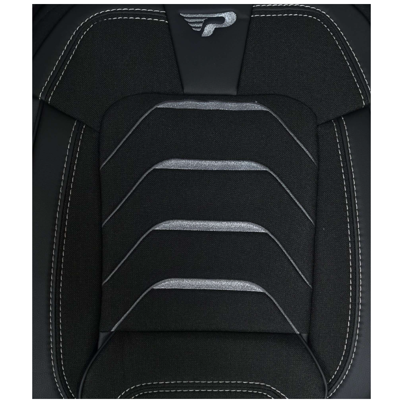 Тапицерия черно със сиво Panda Bodrum №7276