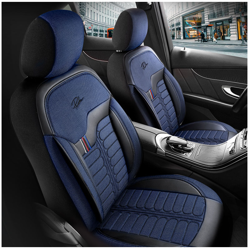 Тапицерия синя с черно Panda Londra №0330