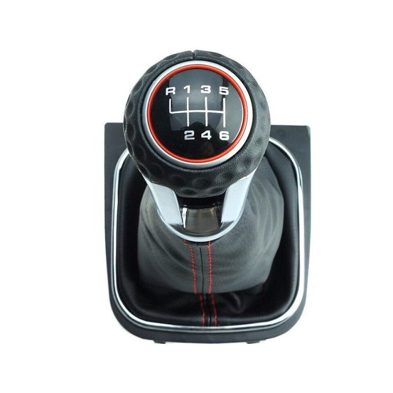 Топка с маншон червен шев 6 скорости Volkswagen Golf MK5,MK6, Jetta, EOS, Scirocco