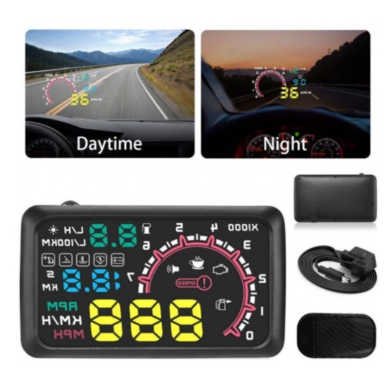 Километраж за стъкло с голям дисплей Head-UP A-3585