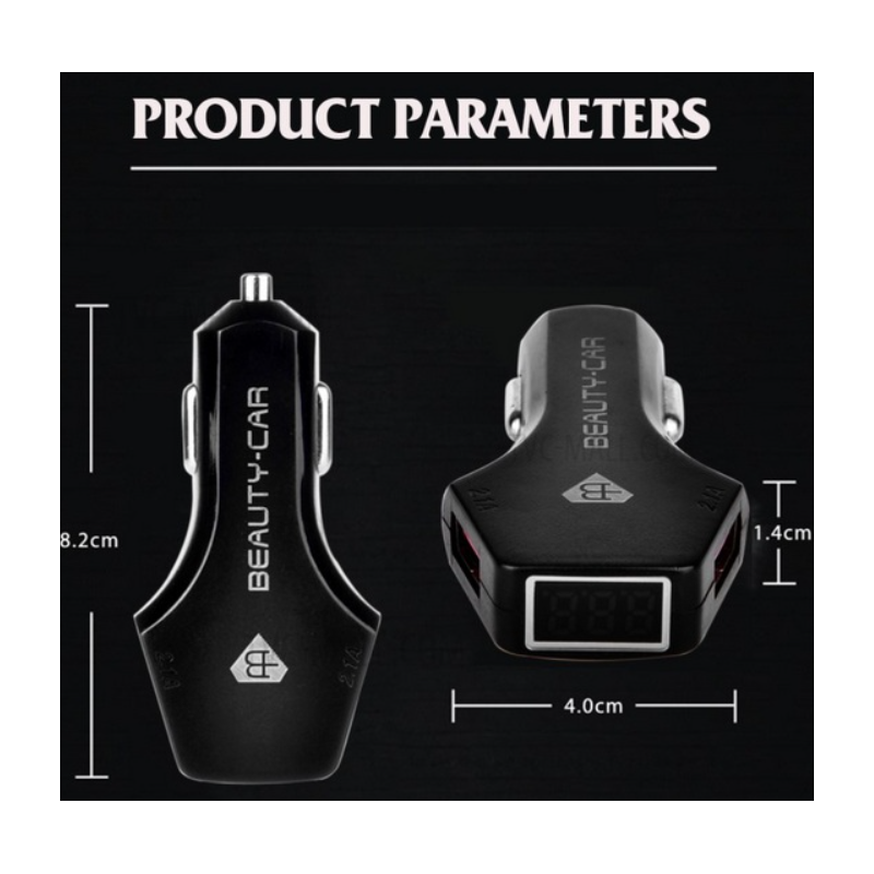 Волтметър за запалка с 2 USB порта за зареждане B-01 4623