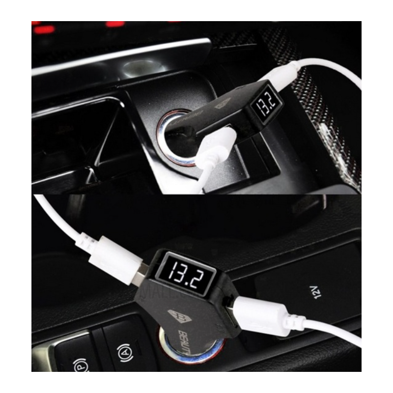 Волтметър за запалка с 2 USB порта за зареждане B-01 4623