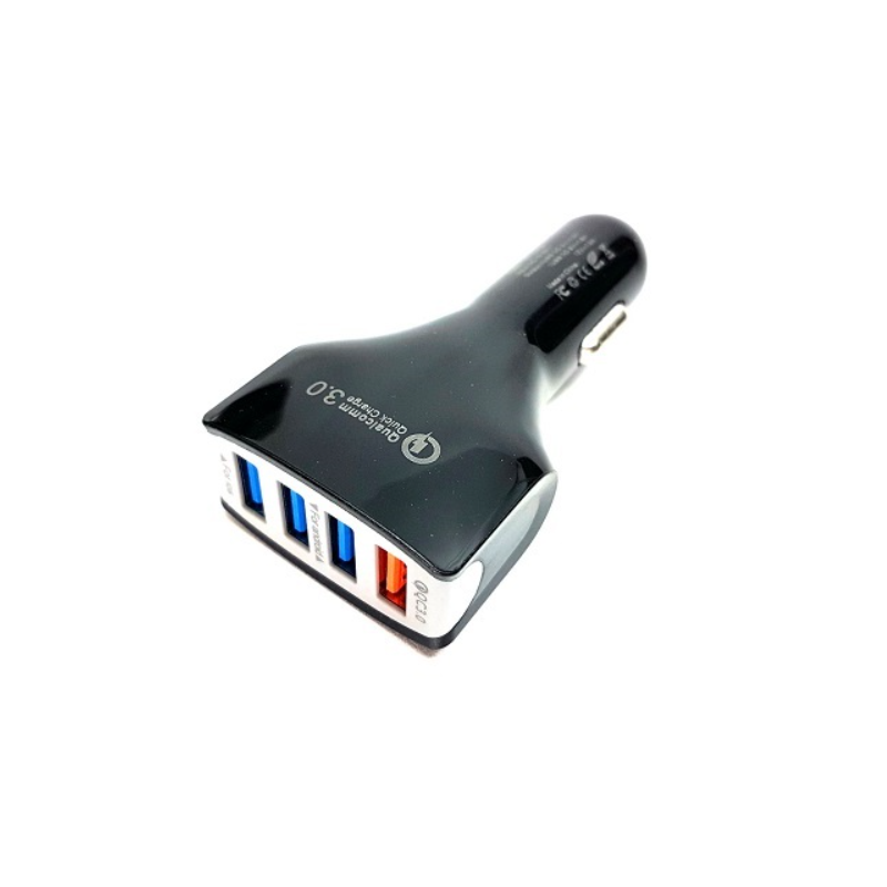 Зарядно за запалка,черно с 4 USB порта 7A 8005