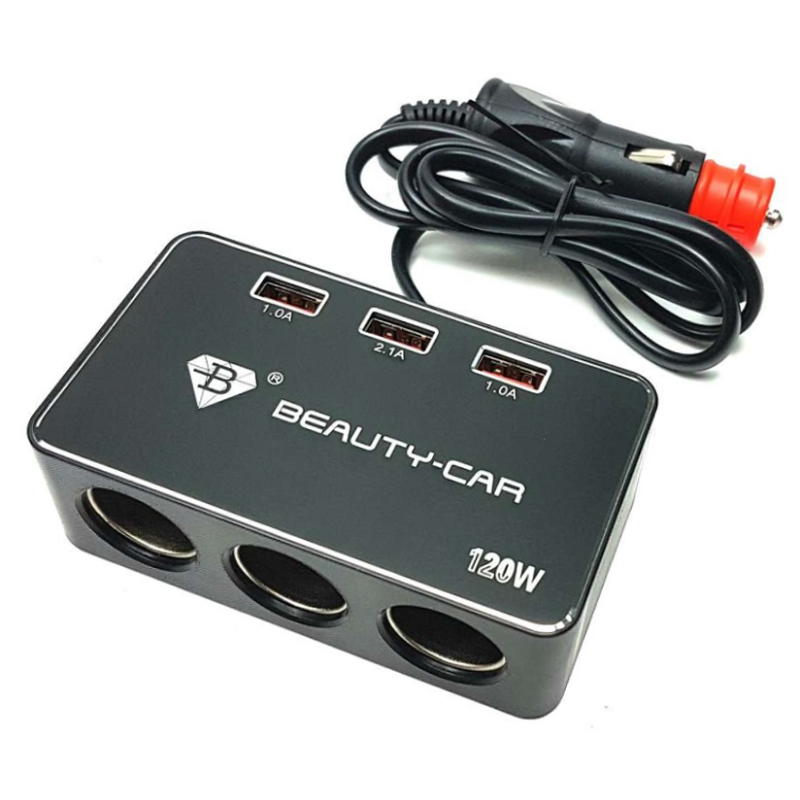 Разклонител за запалка 3-ка с 3 USB порта 89411-5