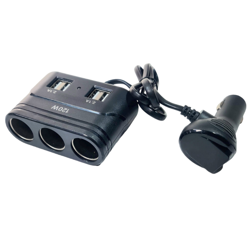 Разклонител за запалка с волтметър и USB 1680