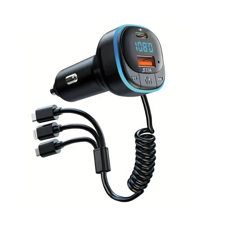 Трансмитер за запалка и зарядно с 3 кабела C31