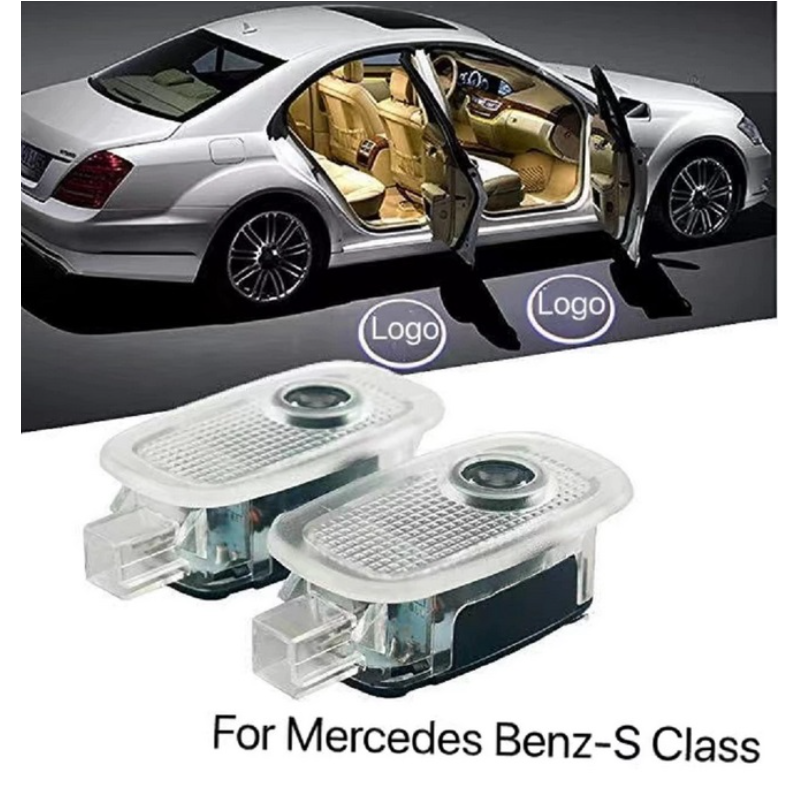 LED Плафон за врати с лого 2бр за Mercedes S W221