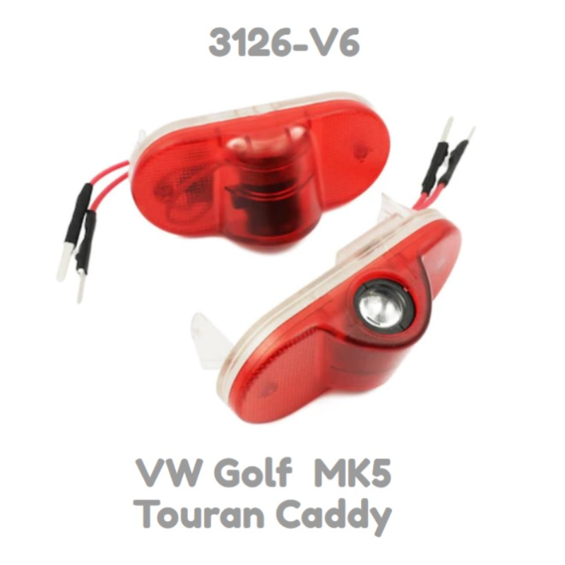 LED Плафон за врати с лого 2бр за VW Golf 5,Touran