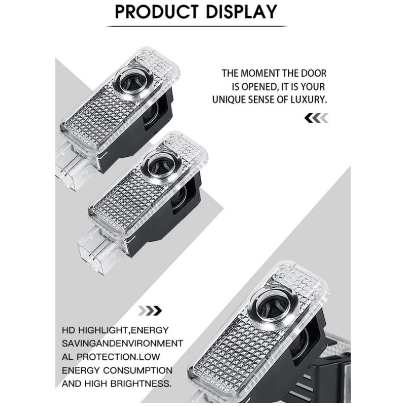 LED Плафон за врати с лого 2бр за Аudi А1,А3,А4,А5