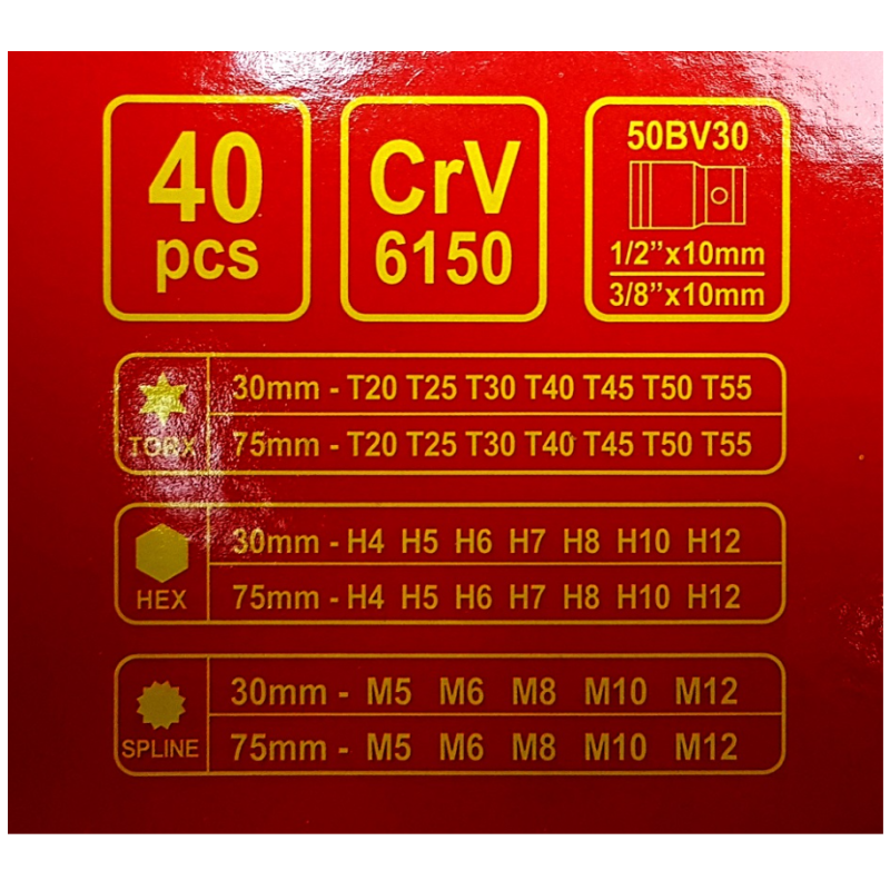 Комплект битове-накрайници 40 части 3146