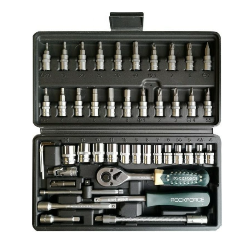 Комплект гидория 46 части 4-14мм 1/4“ Rockforce RF2462-5