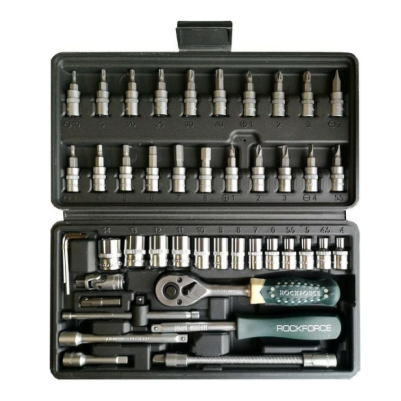 Комплект гидория 46 части 4-14мм 1/4“ Rockforce RF2462-5