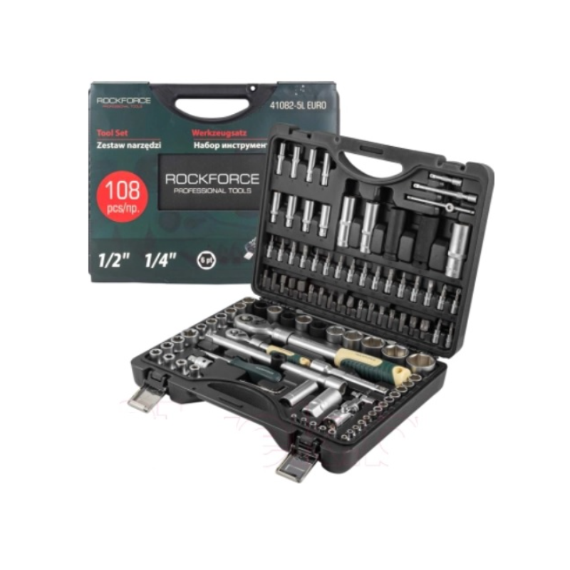 Комплект гидория 108 части 1/2" и 1/4" Rockforce RF-41082-5L