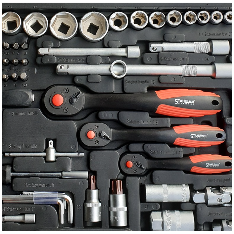 Комплект гидория 216 части 1/2" и 1/4" Stahl Mayer SM-216