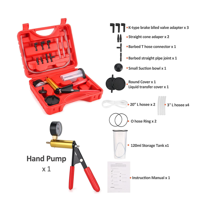 Ръчен тестер за помпа с вакуумен пистолет 2 в 1 за смяна на обезвъздушител на спирачките XC 9004