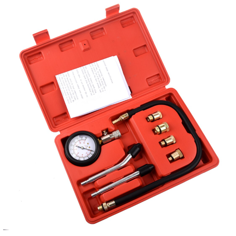 Тестер за компресия на бензинов двигател 8 части АТ 1006