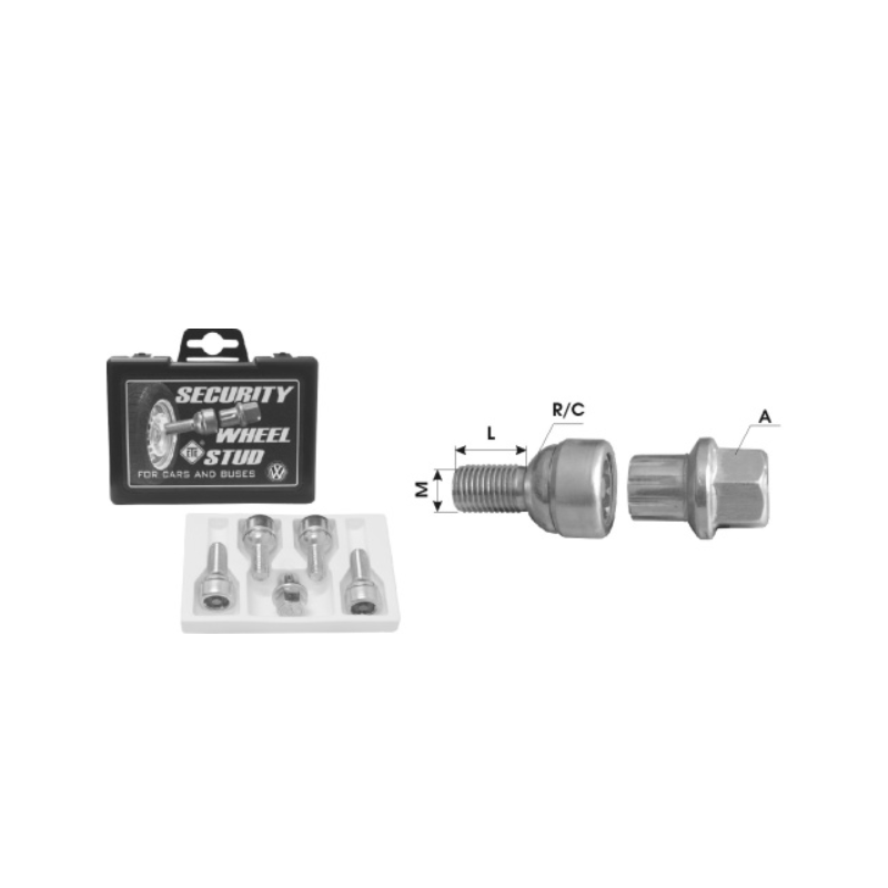 Секретни болтове за джанти 115 Mercedes, VW L20-M12x1.5R