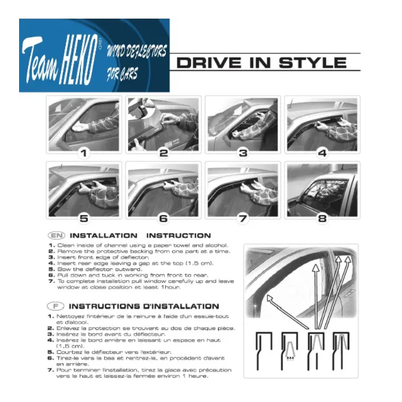 Ветробрани предни и задни Heko 11140 за BMW X5 E70 2006-2013