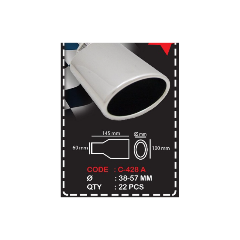 Накрайник за ауспух С-428А Ø38-58мм