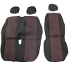 Тапицерия с червен шев за бус Peugeot Boxer,Fiat Ducato,Citroen Jumper 2015
