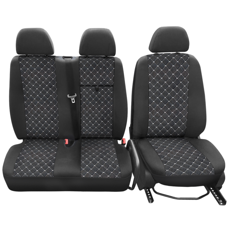 Тапицерия черна с бял шев за бус Mercedes Sprinter 2006