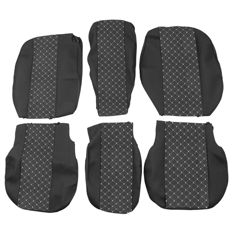 Тапицерия черна с бял шев за бус Opel Vivaro 2014