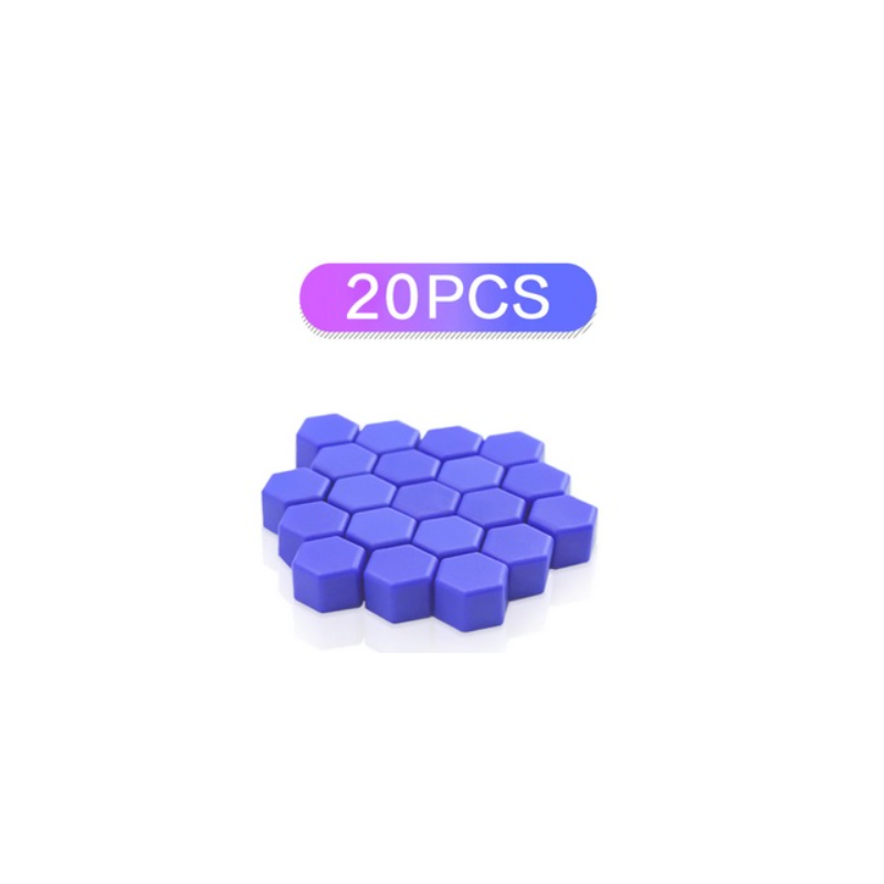 Капачета за болтове на джанти,сини 19мм 20бр