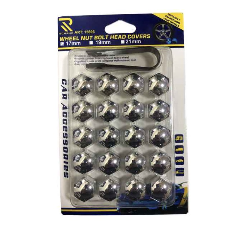 Капачета за болтове на джанти,хром 17мм 20бр