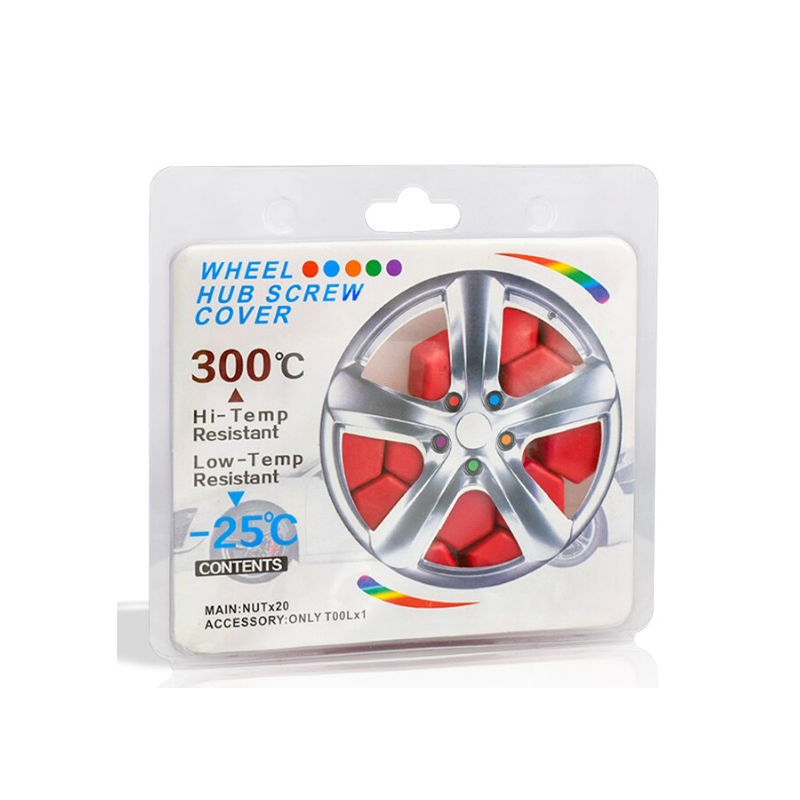 Капачета за болтове на джанти,червени 17мм 20бр