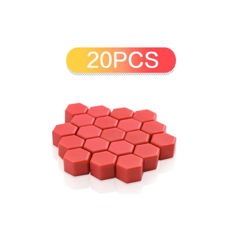 Капачета за болтове на джанти,червени 19мм 20бр