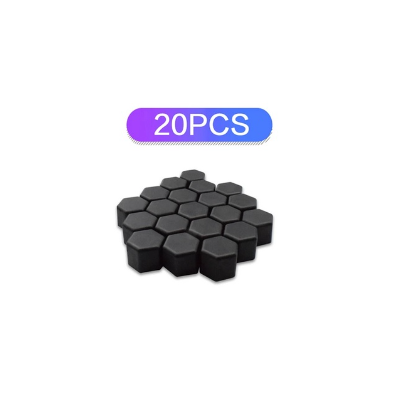 Капачета за болтове на джанти,черни 17мм 20бр