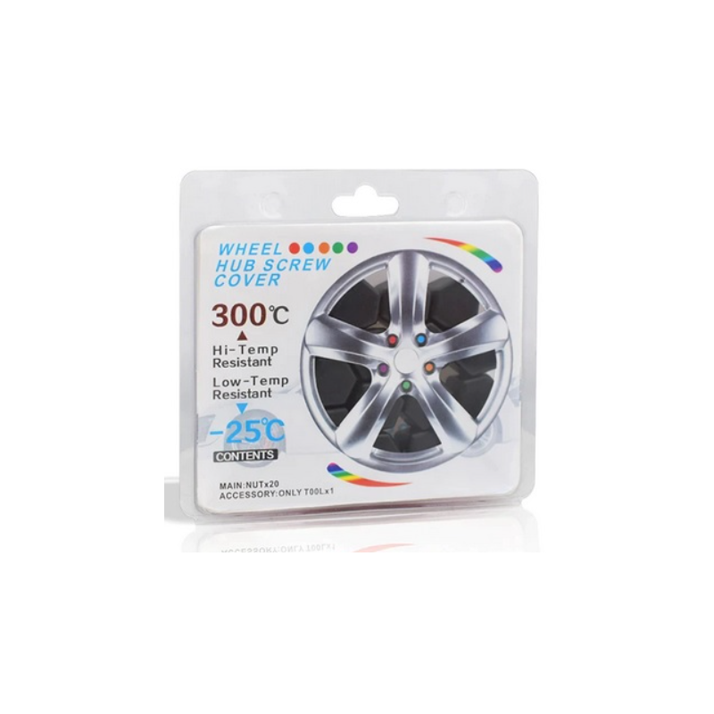 Капачета за болтове на джанти,черни 17мм 20бр