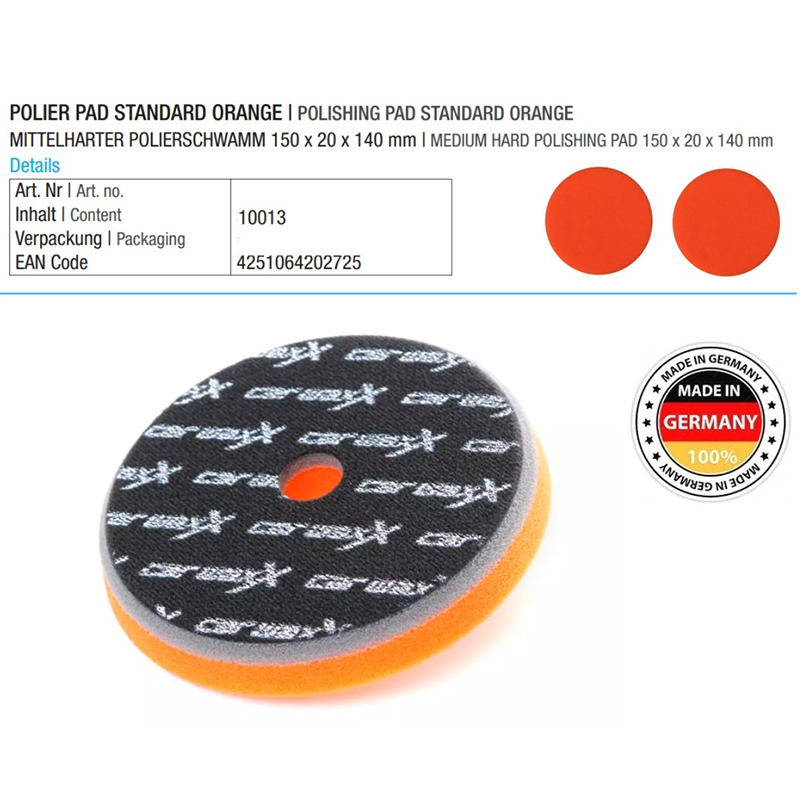 Полираща гъба,средно твърда 2бр 150x20x140mm Car Waxx 10013