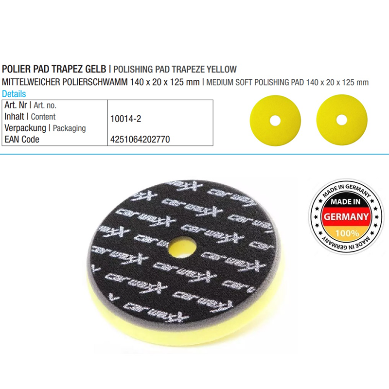 Полираща гъба,средно мека 2бр140x20x125mm Car Waxx 10014-2