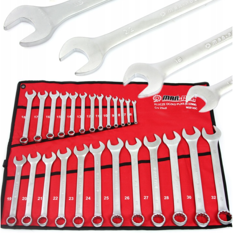 Звездогаечни ключове 25бр, 6-32мм MARPOL M58149C