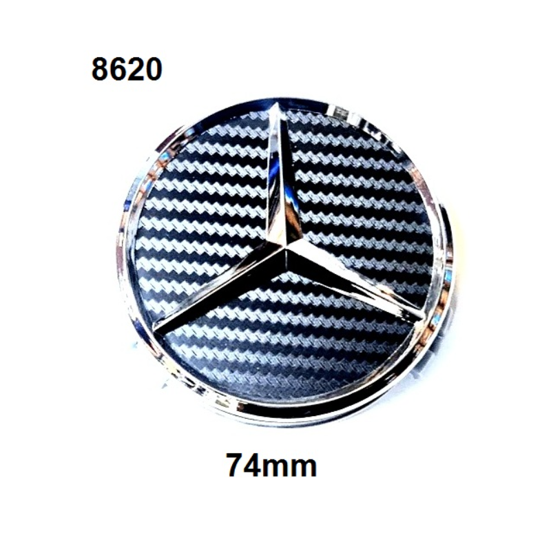 Капаче за джанти Mercedes carbon 74мм 1бр. 8620
