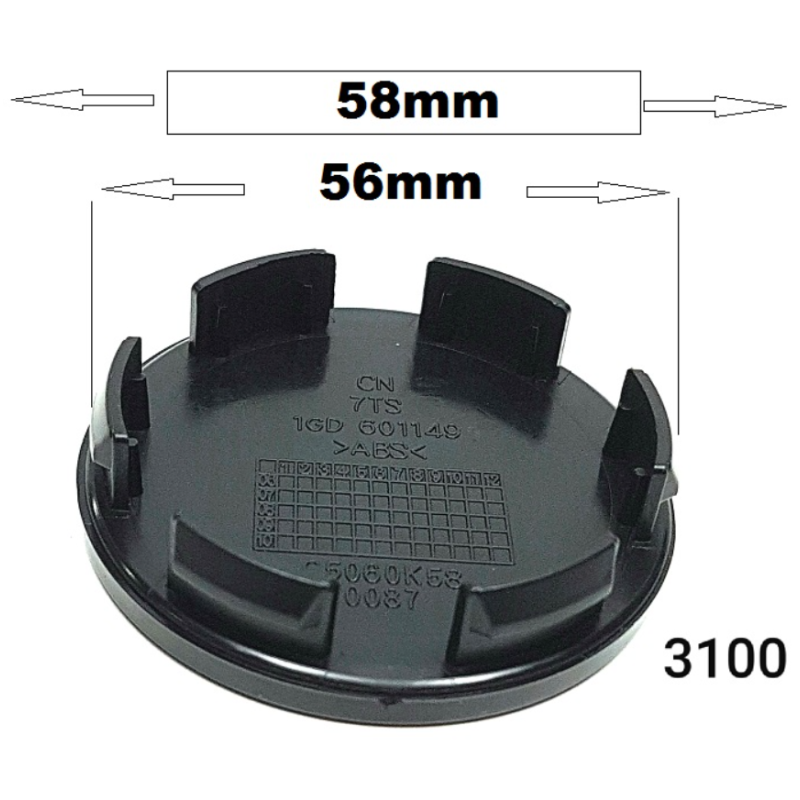 Капаче за джанти OZ 58мм 1бр 3100