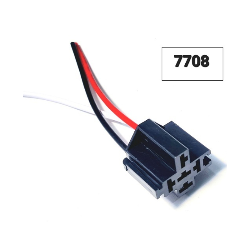 Букса за реле с кабел с 4 крачета 7708